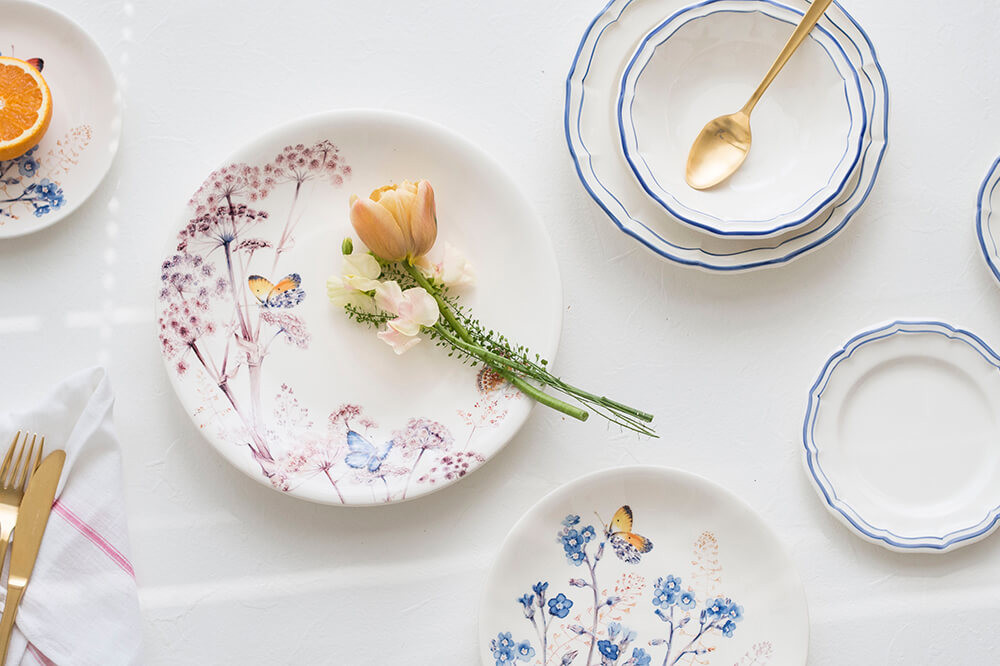 花柄とライン使いがかわいい！フランスの陶器ブランド「GIEN（ジアン）」のお皿