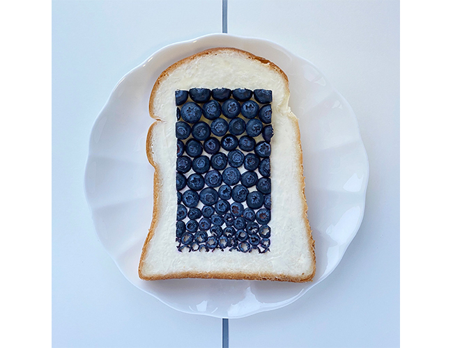 オリジナルデザインの「Gradation/Blueberry」のパンアート