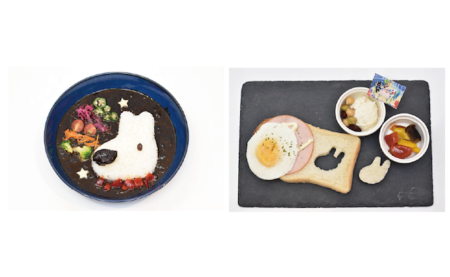 左：リサのカラフルカレー／右：リサとガスパールのトーストプレート